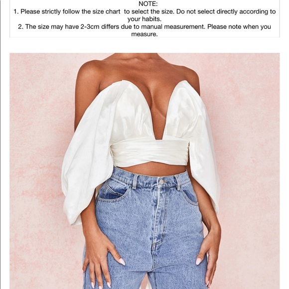 ✨LAST ONE ✨White off shoulder bow blouse - Picture 7 of 7